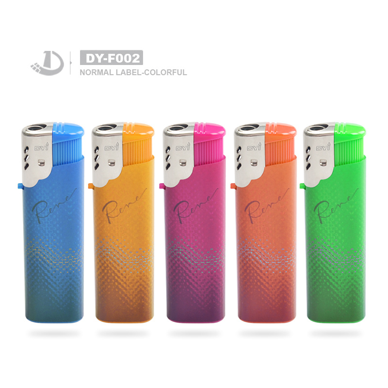 2022dongyi Hot Sale High Quality Good Price Colorful Plastic Windproof Cigarette Lighter EUR Standard Cigarette Lighter with ISO9994