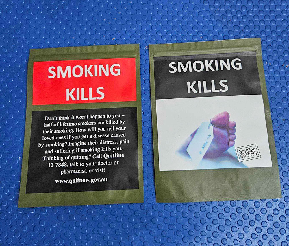 Moisture Proof Tobacco Packaging Pouch Custom Zipper Smoking Leaf Cigarette Bag