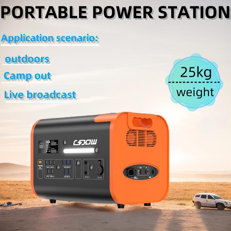 New Energy Pure Sine Wave Lithium Portable Battery Standby Power Station and Solar Panels 2000W