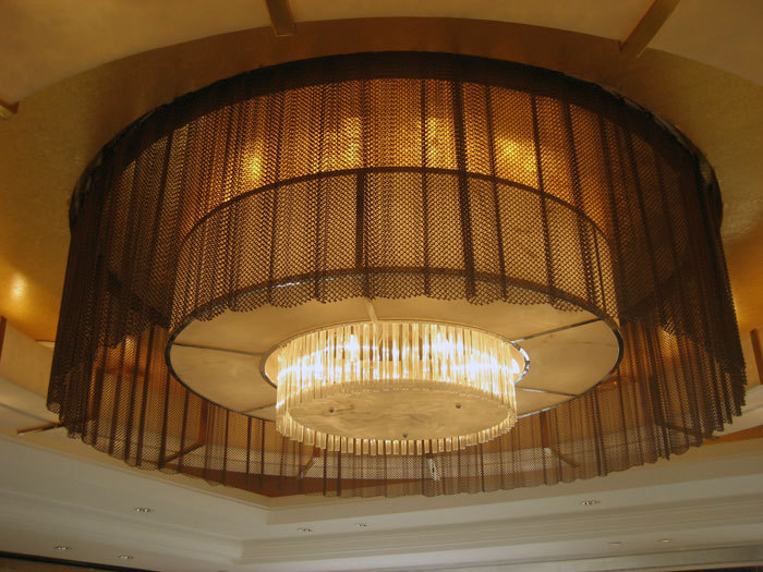 Luxury Cascade Coil Metal Drapery for Ceiling Decoration