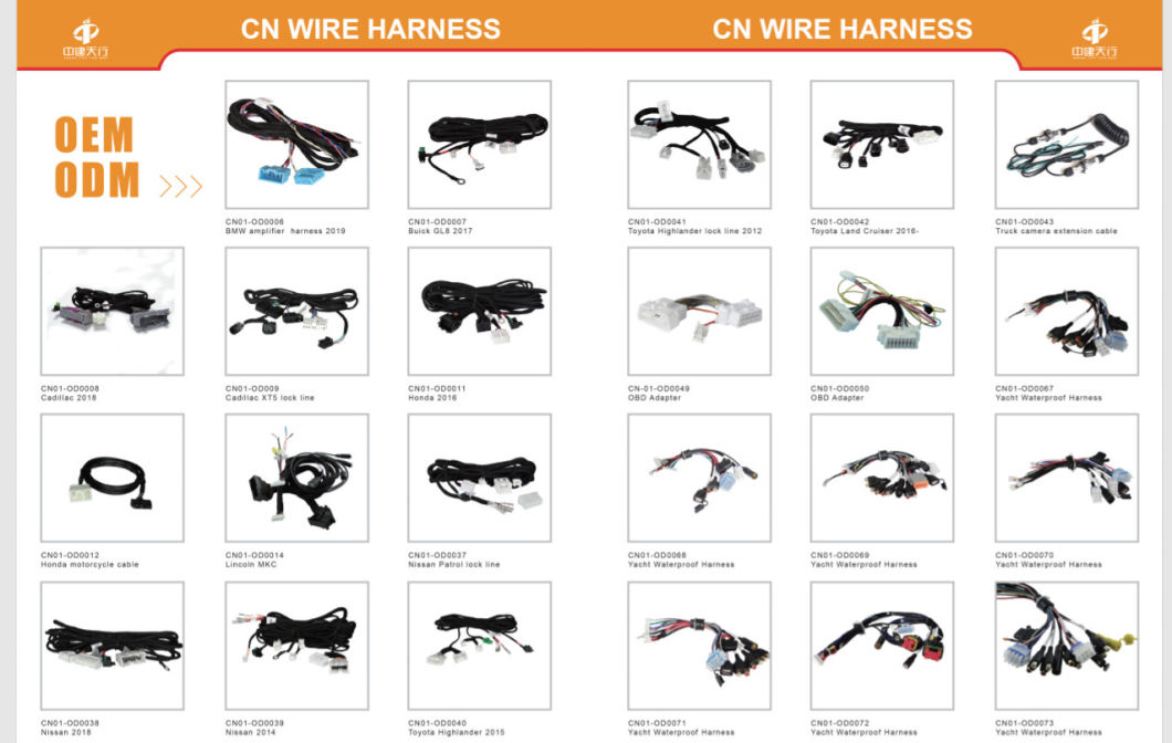 Car Wire Harness with 16-Pin Adapter Audio/Video