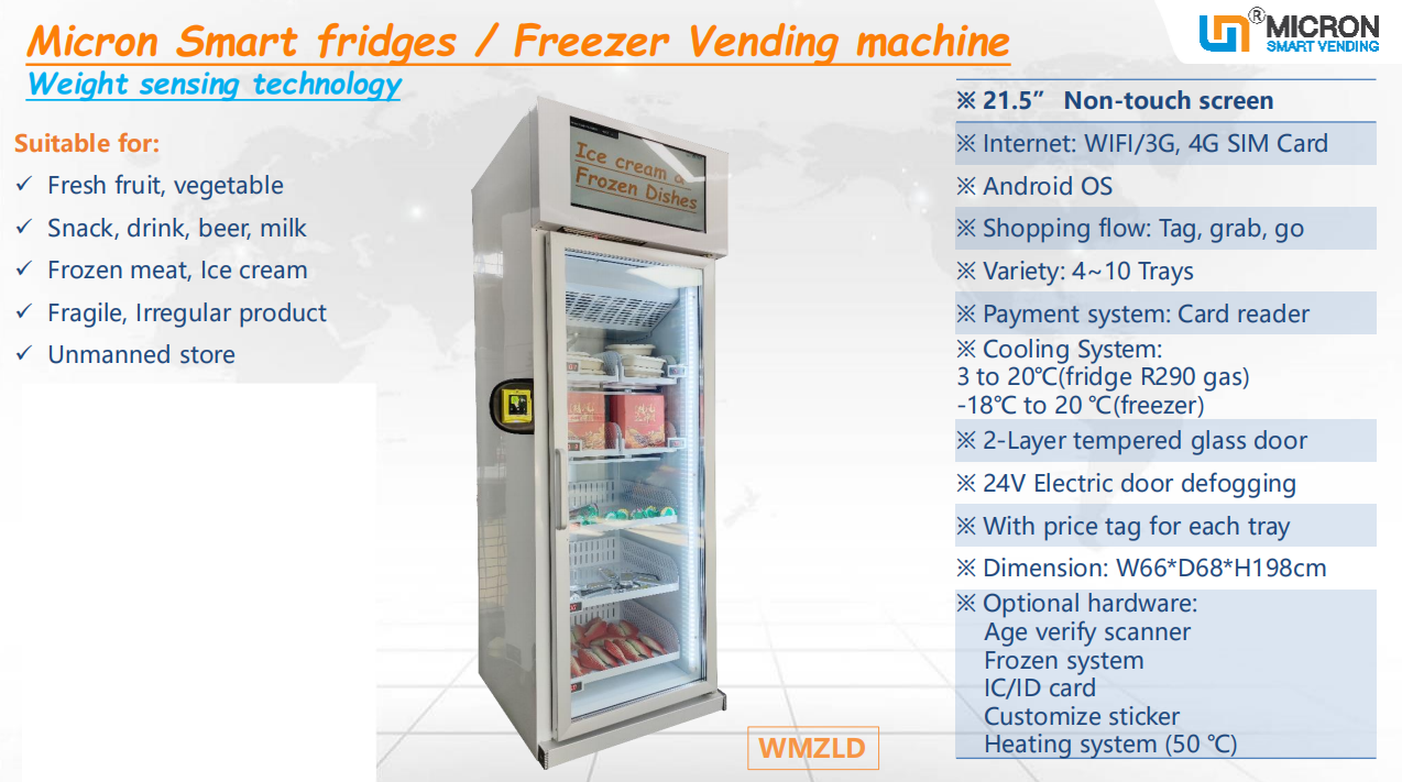 Fresh fruit vegetable farm produce vending machine with cooling system touch screen