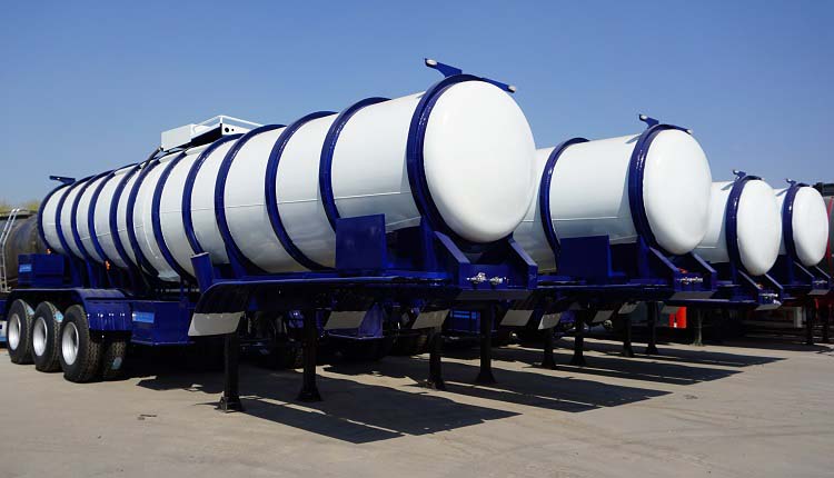 3 Axle 19cbm Sulphuric Acid Fuel Tanker Trailer for Sale in Ghana