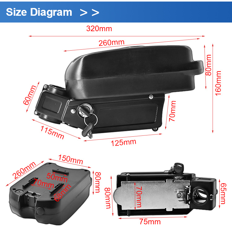 48V 8ah 9ah 10ah 12ah Folding Bicycle Pack with Charger for 250W Scooter Lithium Ion Battery E-Bike Battery