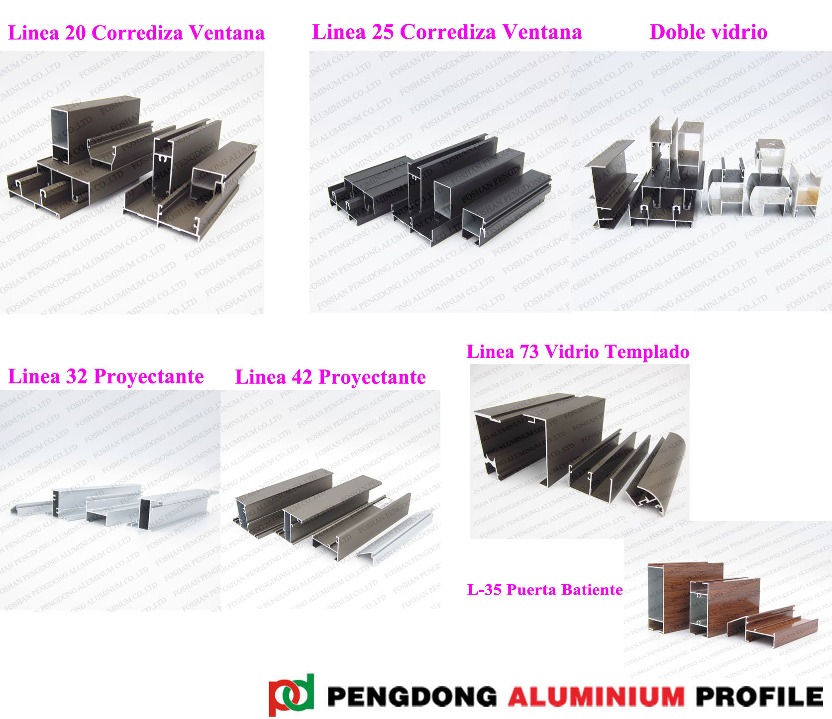 Perfiles Aluminio Para Ventana Y Puerta Linea 20 Al Bolivia Chile