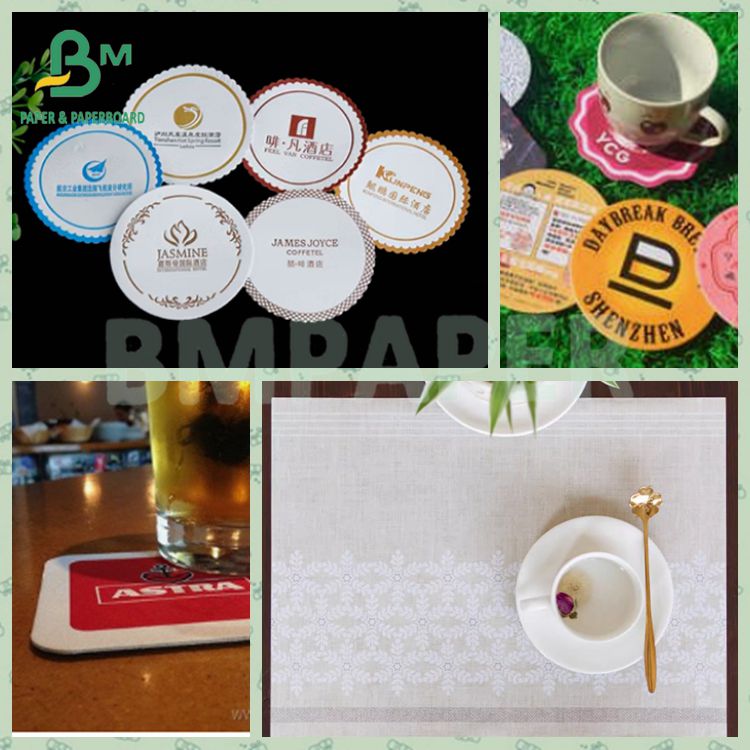  0.7mm / 1.4mm 24" * 38" Plain Absorbent Paper Coaster Material