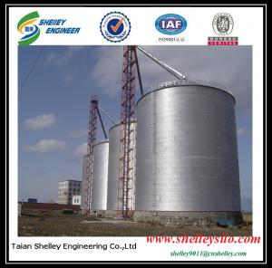 5000t large flat bottom galvanized steel silo for grain storage for