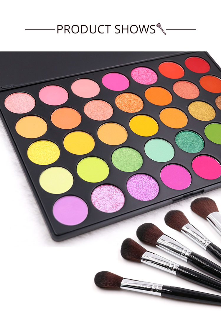 Custom your own private label eyeshadow palette 35 color cosmetics makeup eyeshadow palette