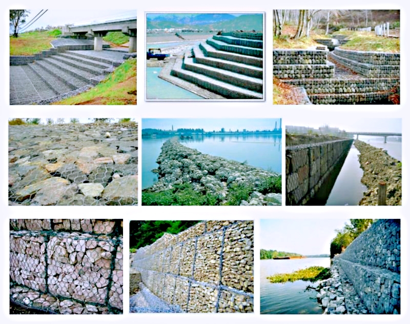 hot dipped galvanized stone cage/gabion box/rock filled gabion baskets(factory)