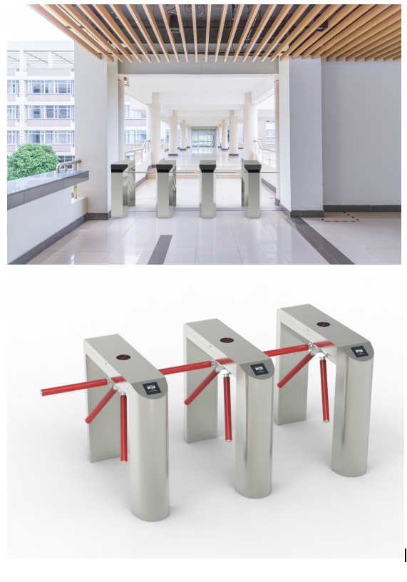Automatic Tripod Turnstile Gate With IC Card And Facial Recognition Qr Code Option 0