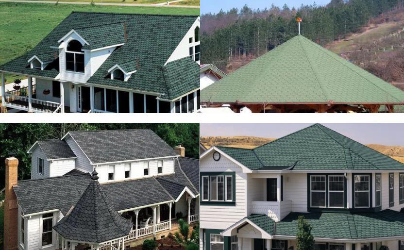 Not Fade Roofing Material Asphalt Shingles Fish-Scale Fiberglass Asphalt Roofing Tiles