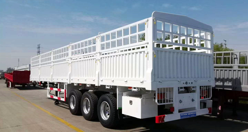 40ft Dry Cargo Flatbed Semi Trailer Equipment with Side Walls 