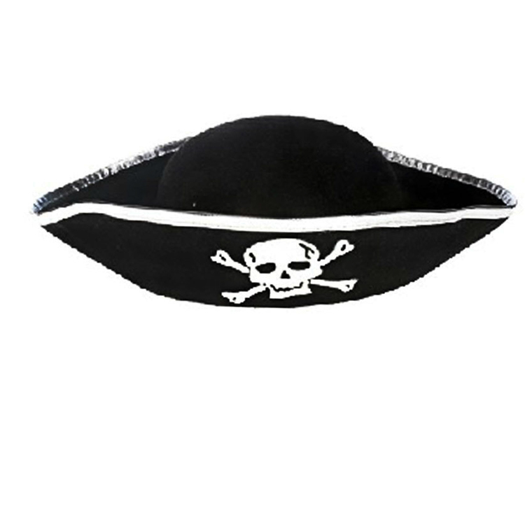 Black Halloween Pirate Hat Pattern With Skull for Sale