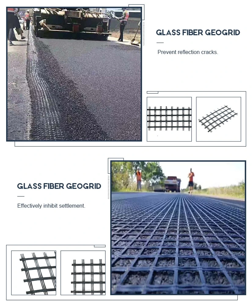 Airport Runway Asphalt Reinforcement Bitumen Coated Fiberglass Geogrid for Rawilway Foundation