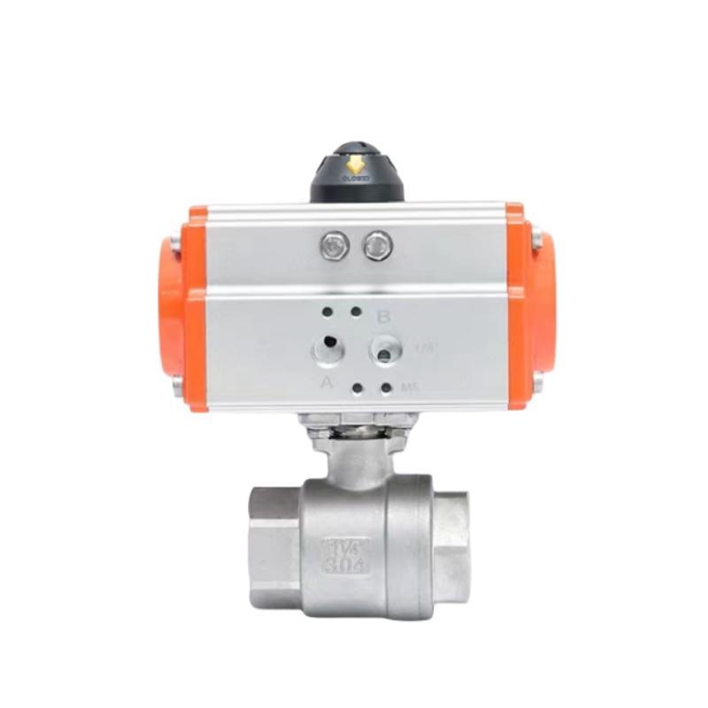 2PC Female Ball Valves with Pneumatic Actuator CF8/CF8m