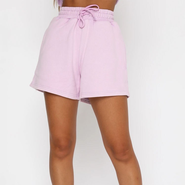 Wholesale Custom Cotton Fabric Gym Custom Logo Available Women&prime;s Summer Shorts