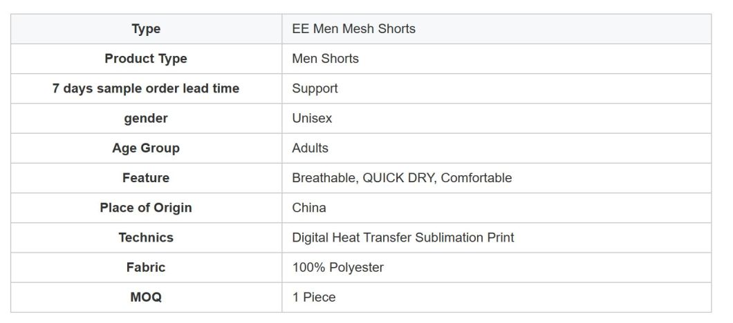 Sportswear 5 Inch Above Knee Shorts Breathable Ee Basic Eric Emanuel Men Mesh Shorts with Zipper Pockets