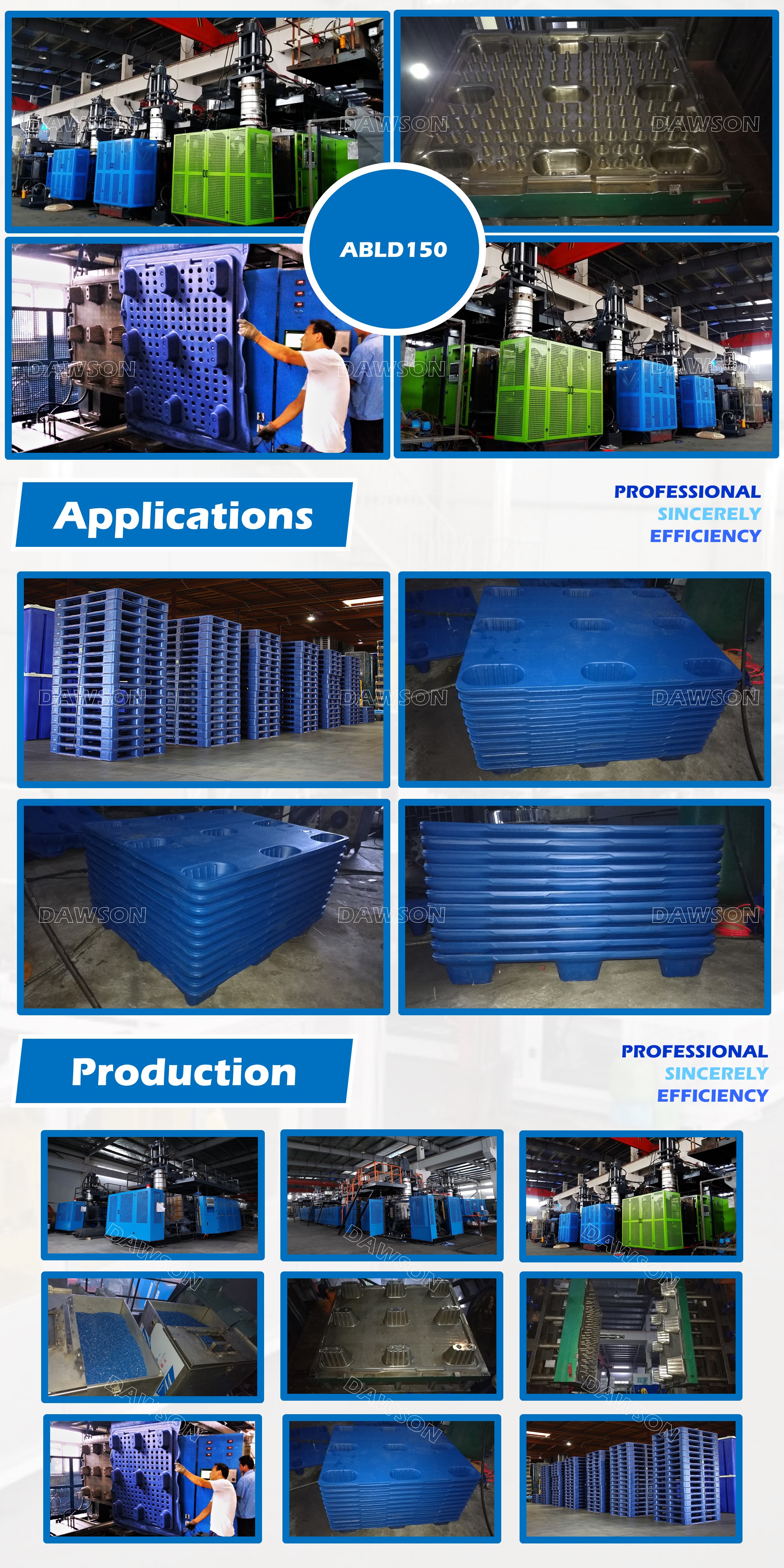 Cheap Heavy Duty Plastic Pallet Crate Boxes Making Machinery 150 Accumulation Style Blow Molding Machine