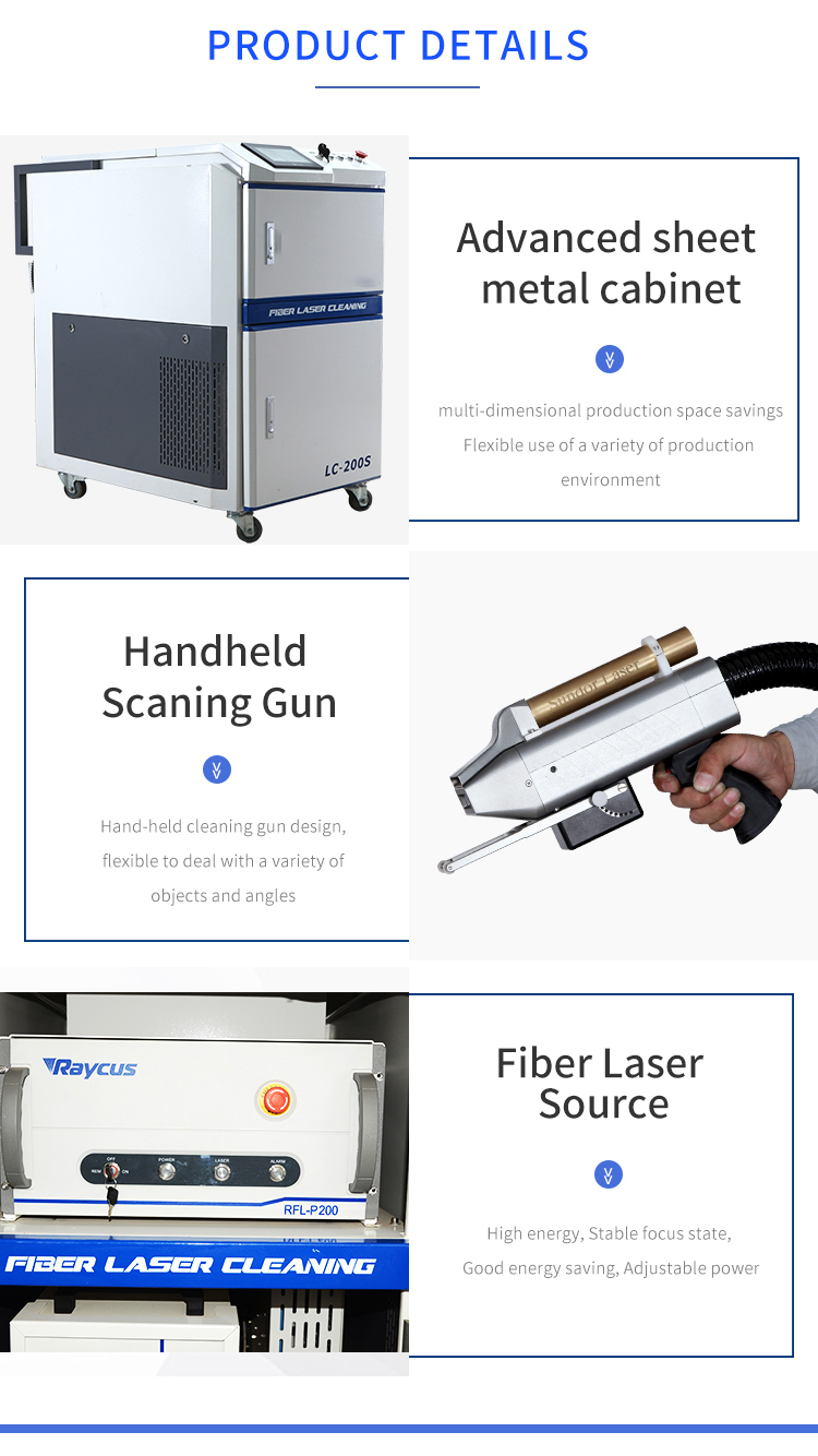 Factory Self Support 50W 100W 200W 500w Clean Laser Similar Tool Laser Fiber Rust Removal Cleaning For Metal