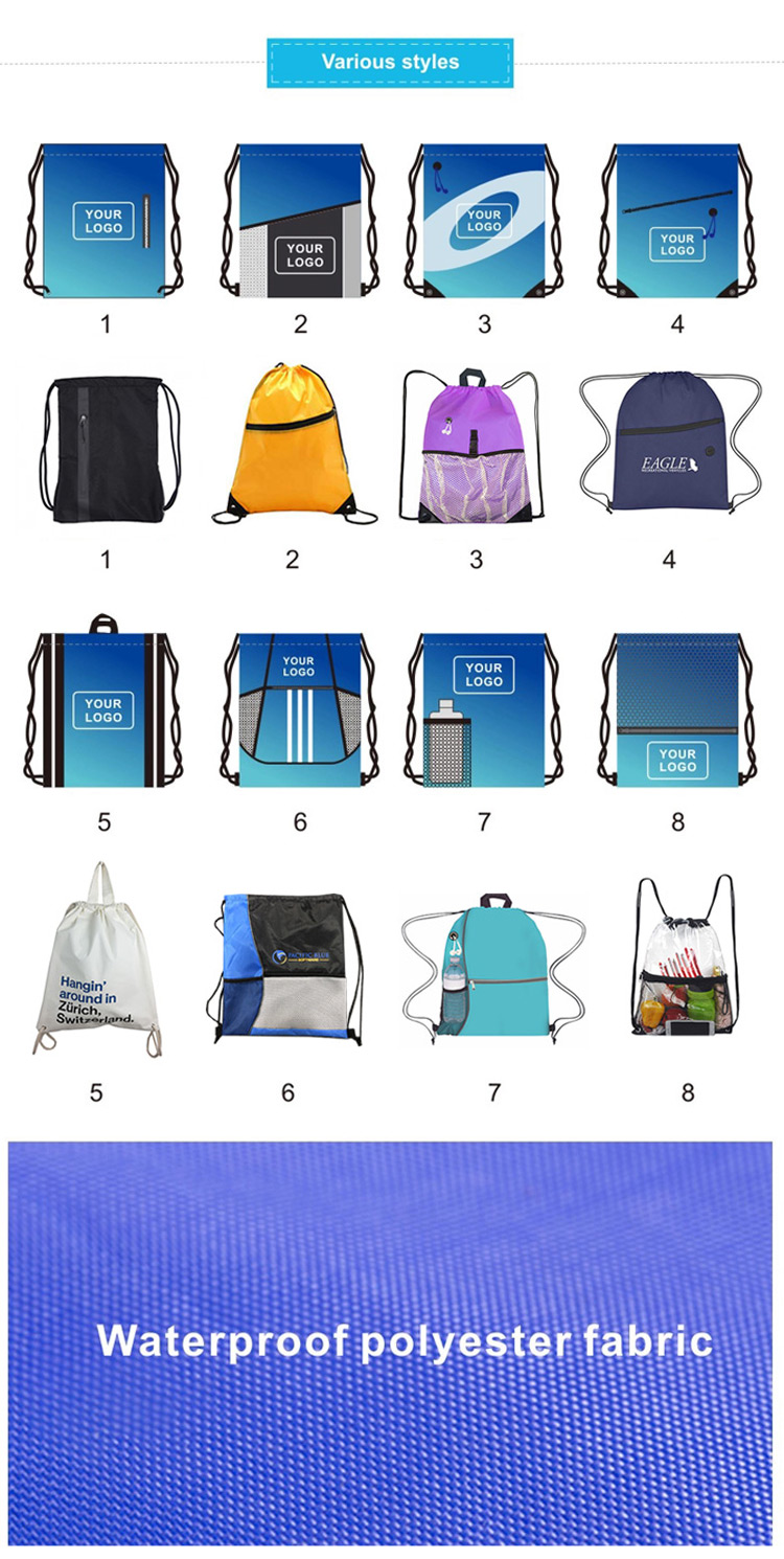 Cheapest Price Top Quality Wholesale Sport Gym Waterproof drawstring Bag With Logo