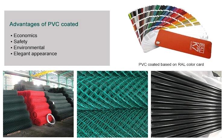 Material of pvc coated chain link fence