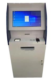 China Cash payment self service printing Kiosk with cash acceptor and barcode scanner on sale 