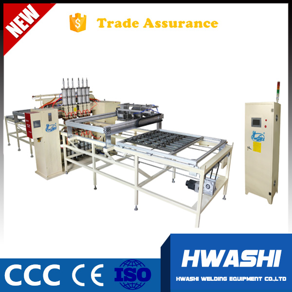 HwashiAutomatic Wire Mesh Spot Welding Machine with Wire Loading Lopper 
