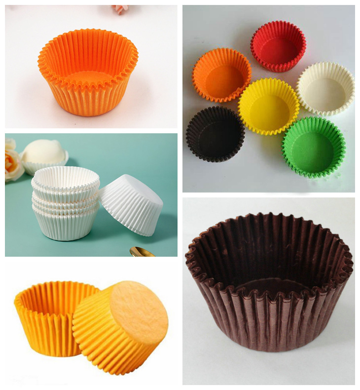 White & Colored Heat Resistant Baking Cupcake Holder Greaseproof Paper 40gsm