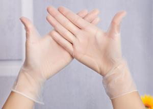China Le PVC jetable a pointillé la teinture capillaire de gants protectrice/les gants du vinyle de salon de coiffure main de soin/PVC on sale 