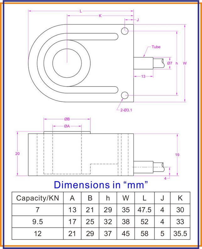 thru hole load cell