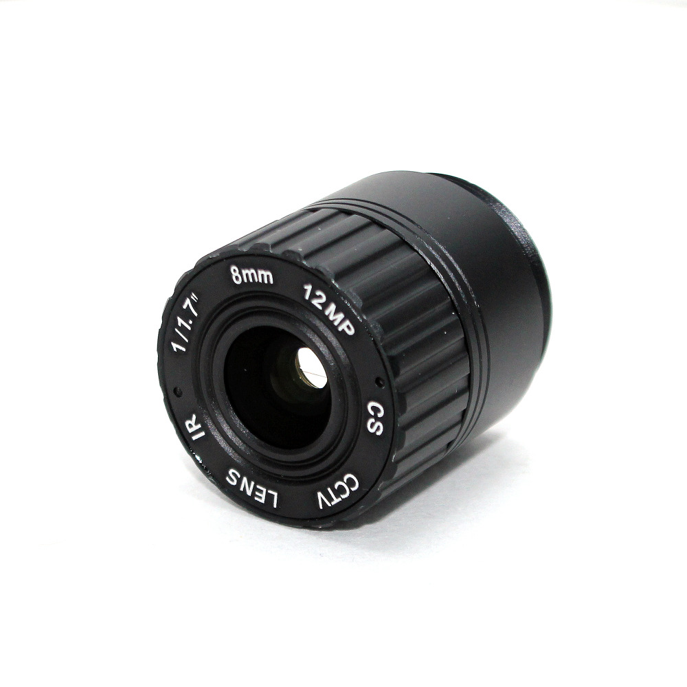 8mm 1/1.7" 4K CCTV Lens IR Correction F1.8 CS Mount Megapixels 12MP 72.64 degrees For UHD Security Camera