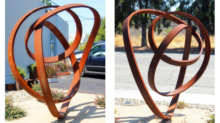 Outdoor Garden Decor Rusted Metal Landscape Art Corten Steel Sculpture