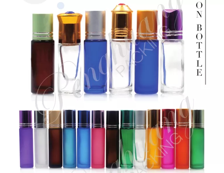 Glass Perfume 10 Ml Liquid Roller Ball Roll On Bottles For Essential Oils