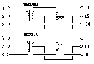 LP1102NL Ethernet Isolation Transformer Cross 10/100Base-T SMT Magnetic H1102NLT