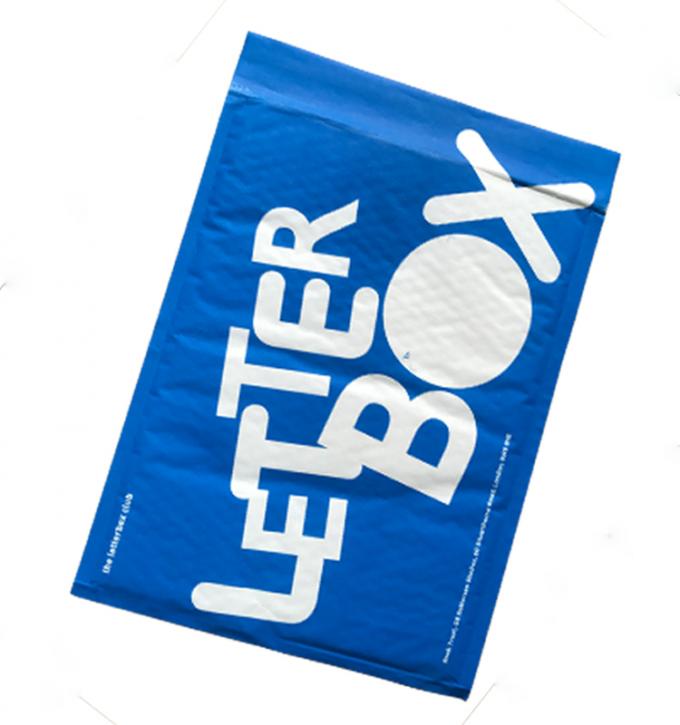 Full Printing Bule Kraft Bubble Mailer Padded Envelopes Hot Melt Adhesive With Cushion 1