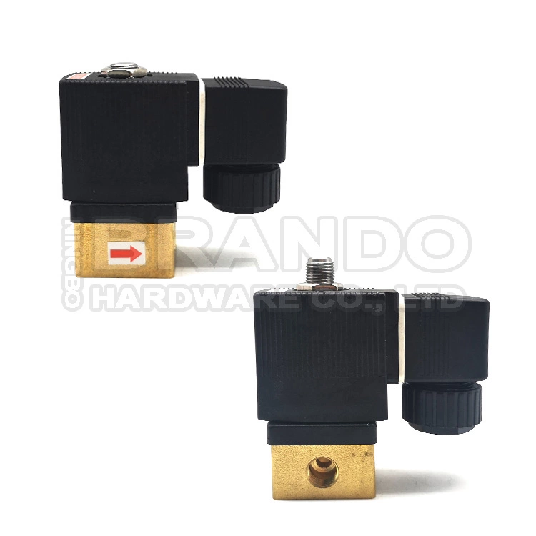 6013 Type 1/4'' NPT 2/2 Way Direct Acting Plunger Operated Brass Solenoid Valve 3