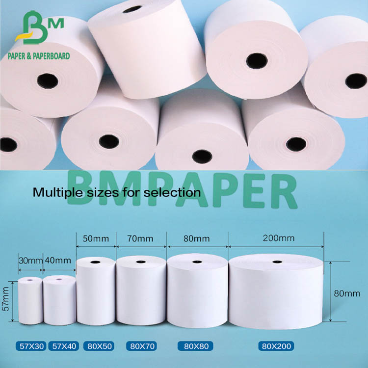 White Thermal Paper 57*40mm 80*80mm 80*60mm Cash Register Paper Roll Atm Bank Pos Paper