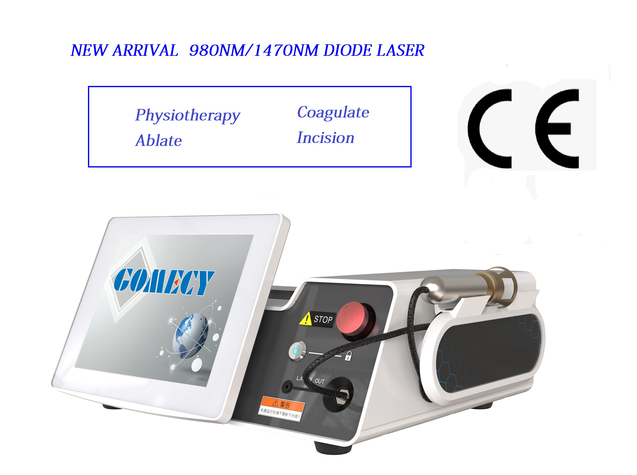 GOMECY 5 in 1 Multi-Functional Beauty Equipment 1470 nm laser 980 nm laser vascular removal vaser liposuction machine