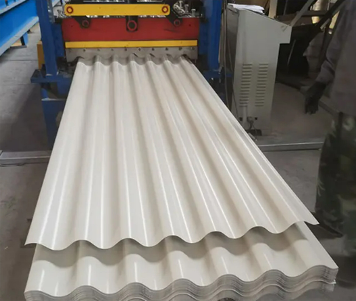 WHITE RAL COLOR Wave Shaped Color Coated Steel Roof Sheet PPGI PPGL manufacturer