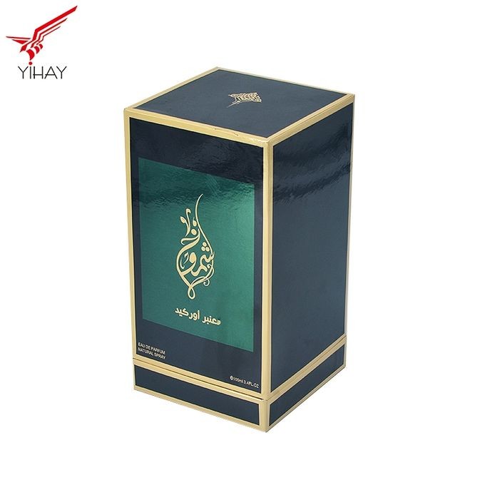 hot stamping luxury perfume packaging box kraft paper empty