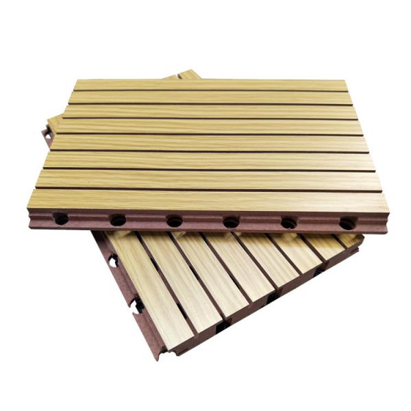 3d Grooved Wooden Acoustic Ceiling Tiles Soundproof