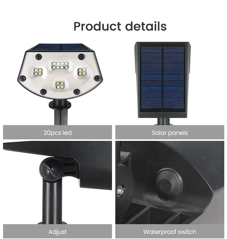 High-quality rotatable LED solar