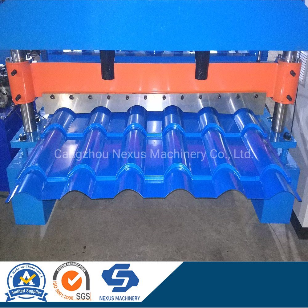 Step Tile Roof Forming Machine Metal Glazed Tiles Sheet Making Machine with 5.5 Kw Motor Power