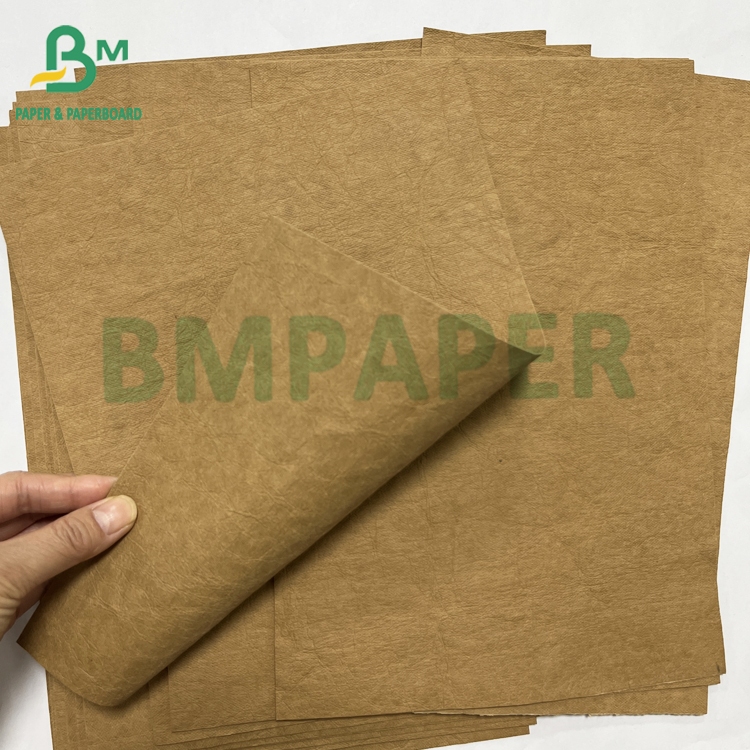 Washed 0.55mm Brown Washable Paper Sustainable Packaging Paper
