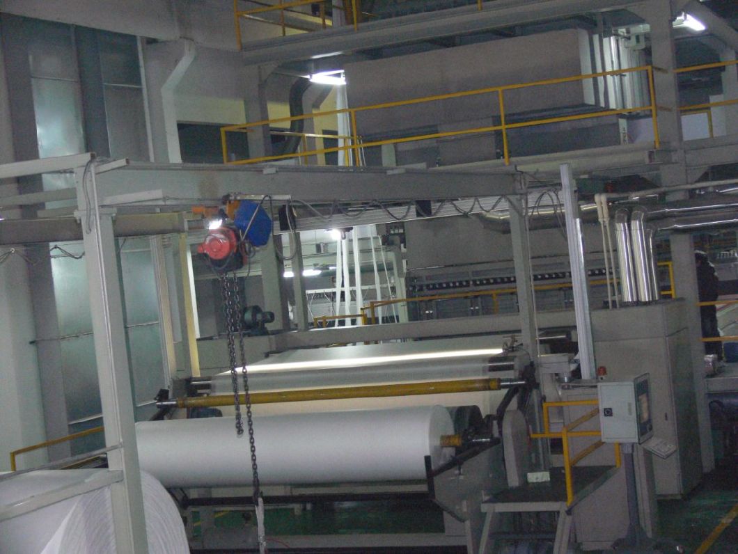 Cheap 3200mm SMS Meltblown Nonwoven Production Line for Diaper and Sanitary Double Beams Nonwoven Machine 3.2m SMS to Make PP Non Woven Fabric Medical Gowns