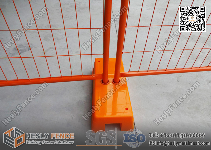 Orange Color Powder Coated Temporary Fencing