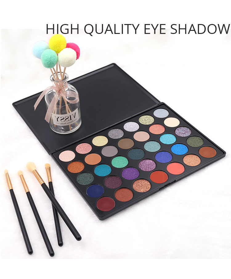High quality Custom your private brand Makeup Eyeshadow powder palette 35 color Cosmetic Eye shadow