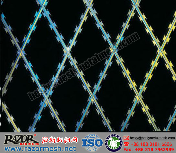 welded diamond razor wire mesh