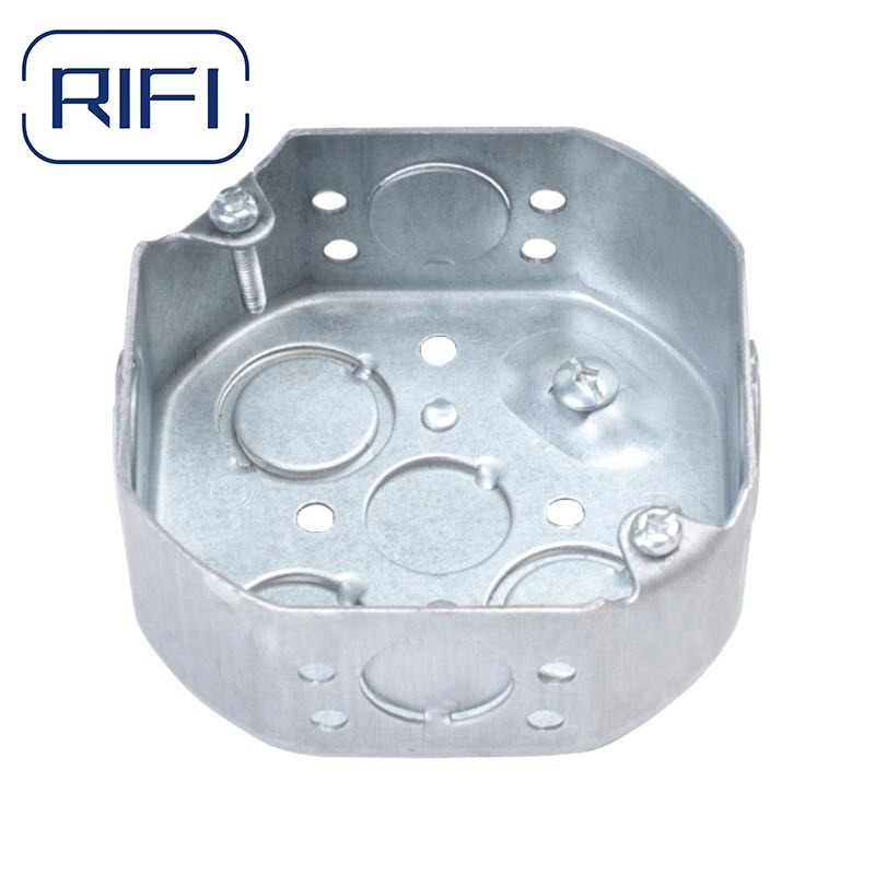 Galvanized Metal Box Octagonal Conduit Box Cover Blank Cover with Knockouts