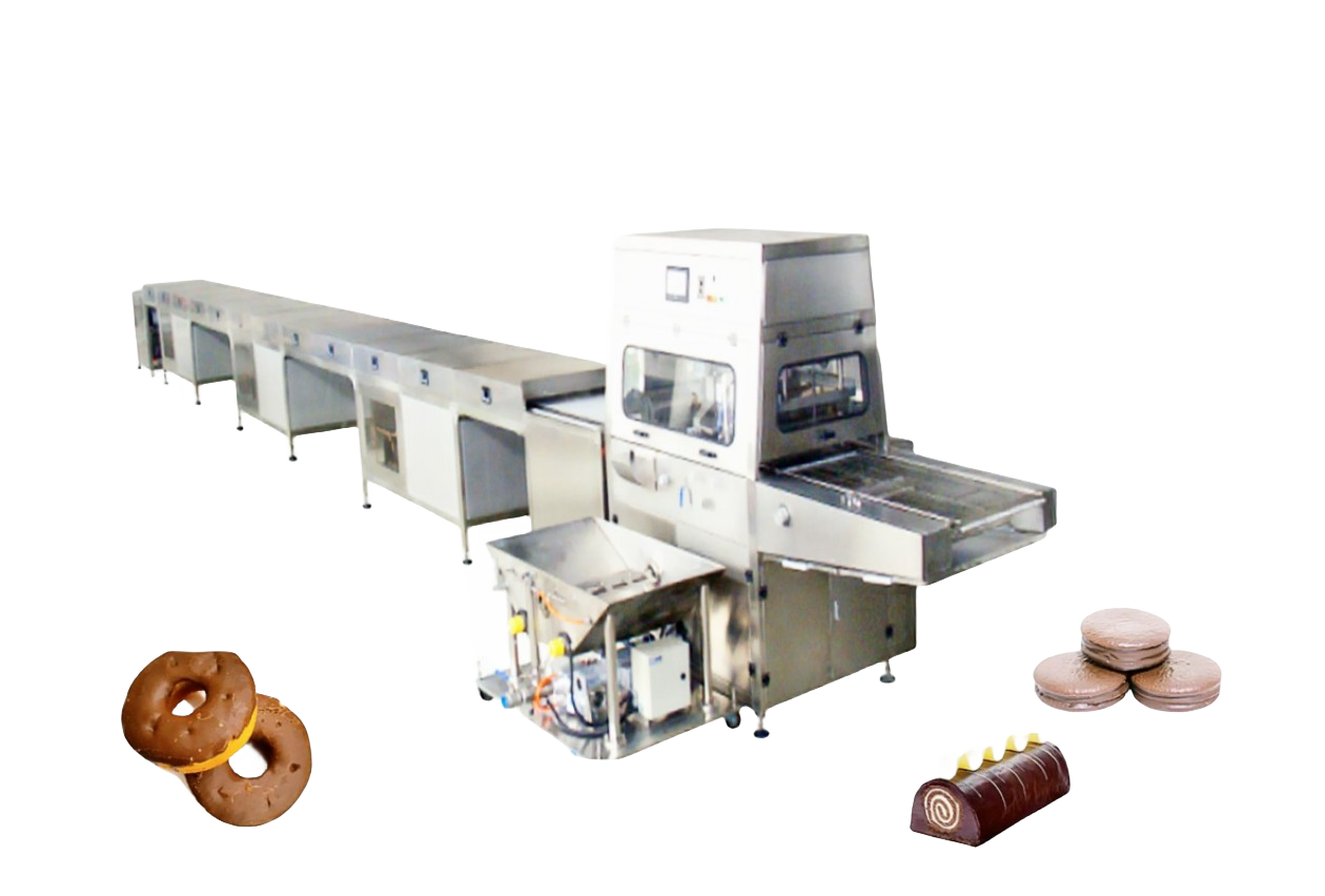 Chocolate Coating Machine Line Chocolate Enrobing Equipment Line Chocolate Fountain Coating Machinery 9